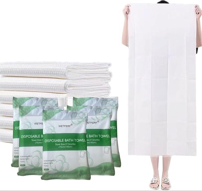 20 Pack Disposable Bath Towels Durable Large Portable Thicken Camping Towels - Image 2