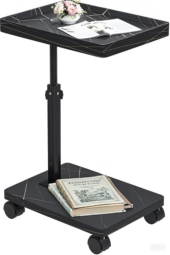 C Table End Table Adjustable Height, C Shaped End - Image 3