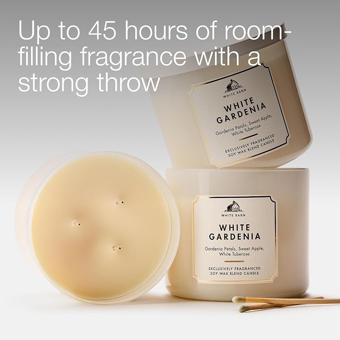 Bath & Body Works White Gardenia 3-Wick Candle - Image 6