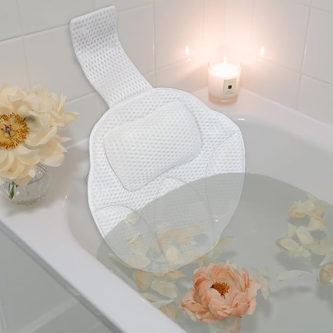 Luxury Oversized Bath Tub Pillow Fits All Bathtubs, Secure Support by outtip