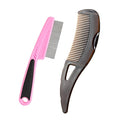 Dandruff Comb Wide Tooth, Stainless Steel Fine Tooth Lice/Psoriasis Scalp Detox by AMZWISH
