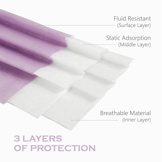 CSD Colo 30 Pcs Purple Disposable Face Masks, 3 Ply Adult Mask - Image 4