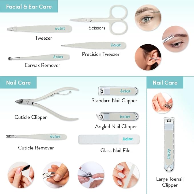 Éclat Manicure Pedicure Kit for Men & Women, Cuticle Pusher, Personal Care - Image 4