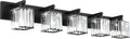 Aipsun Bathroom Vanity Light Black Light Fixtures 5 Light Crystal Vanity Light by Aipsun