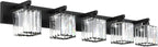 Aipsun Bathroom Vanity Light Black Light Fixtures 5 Light Crystal Vanity Light by Aipsun