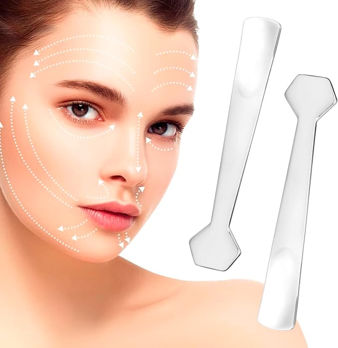 Pndeyo 3pcs Mini Stainless Steel Makeup Spatula, Reusable Cosmetic Cream - Image 5