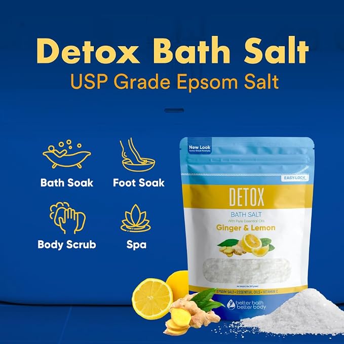 Detox Bath Salt 32 Ounces USP Grade Epsom Salt - Image 4