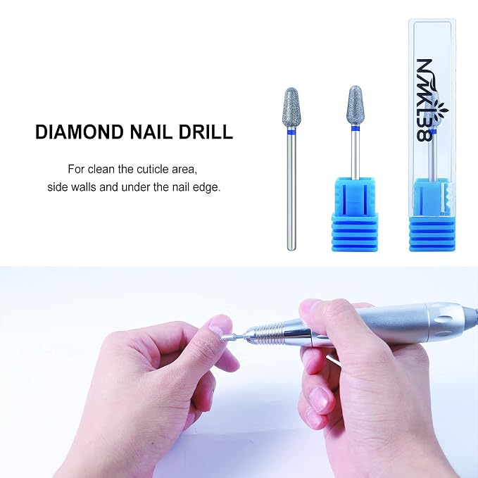 Diamond Bur 3/32" Russian Electric Nail Drill Bit File Stainless Steel - Image 5