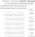KAHAF COLLECTION 6 Pack Bath Towels Set 100% Ring Spun Cotton, Lightweight - Image 3