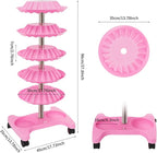 Nail Polish Trolley Organizer, 5 Tiers 360° Rotating Tray Nail Polish Spinning - Image 4