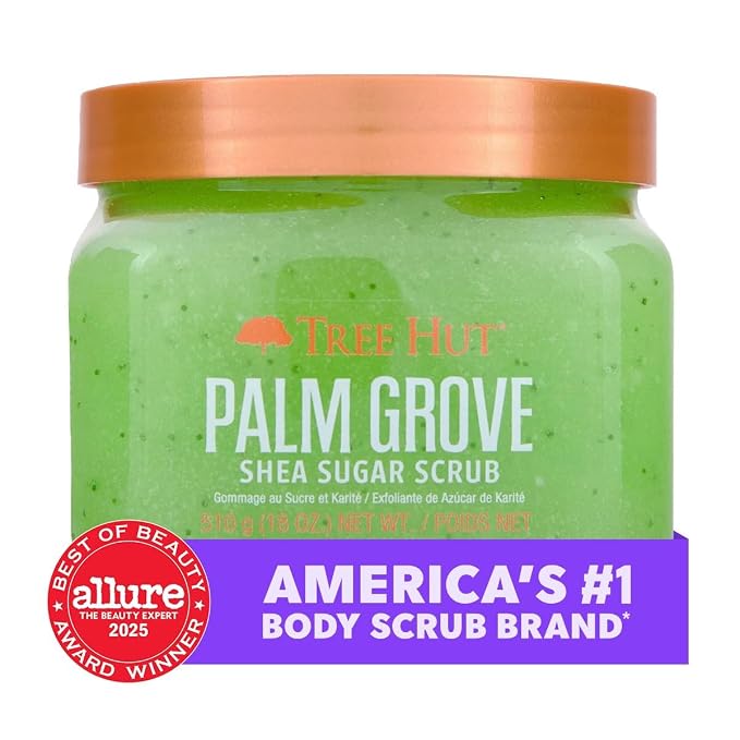 Tree Hut Palm Grove Shea Sugar Scrub, Exfoliating, Hydrating & Moisturizing - Image 3