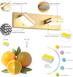 SineRise LED Modern Bathroom Vanity Light Fixtures, Matte Gold Modern Acrylic - Image 2