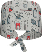 Working Cap Scrub Caps with Sweatband Adjustable Tie Back Hat Nurse Surgical - Image 7
