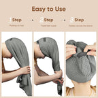 HOMEXCEL 5 Pack Large Microfiber Hair Towel Wrap - Image 6