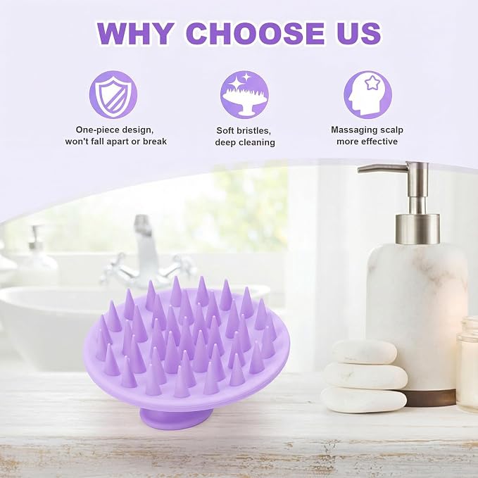 Silicone Scalp Massager Shampoo Brush, Scalp Brush - Image 6