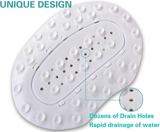 Small Bath Tub Neck Pillow, TPE Waterproof Suction Cups Bathtub Neck Pillow & - Image 8