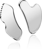 MoHern 2 Pcs Stainless Steel Gua Sha Tool, Gua Sha Facial Tools, Durable GuaSha by MoHern