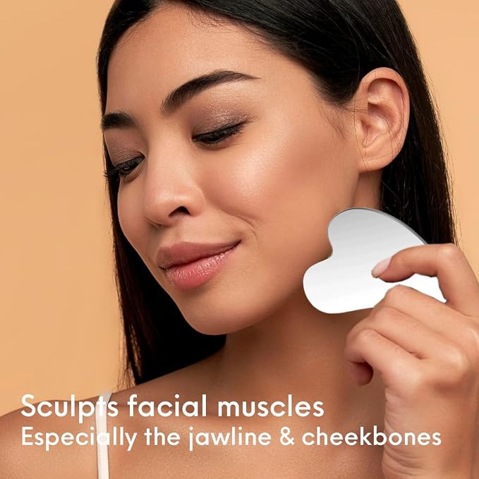 Stainless Steel Gua Sha Facial Tools 3 in 1 - Image 4