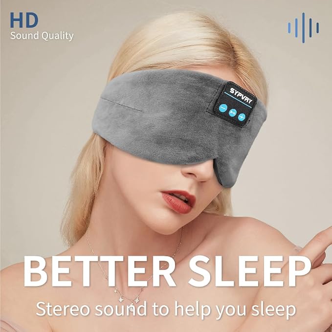 Sleep Eye Mask with Bluetooth Headphones, SYPVRY Wireless Headphones Bluetooth - Image 4