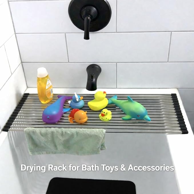 28" Bathtub Drying Rack for Bath Toys & Accessories – Non-Slip Tub Shelf - Image 6