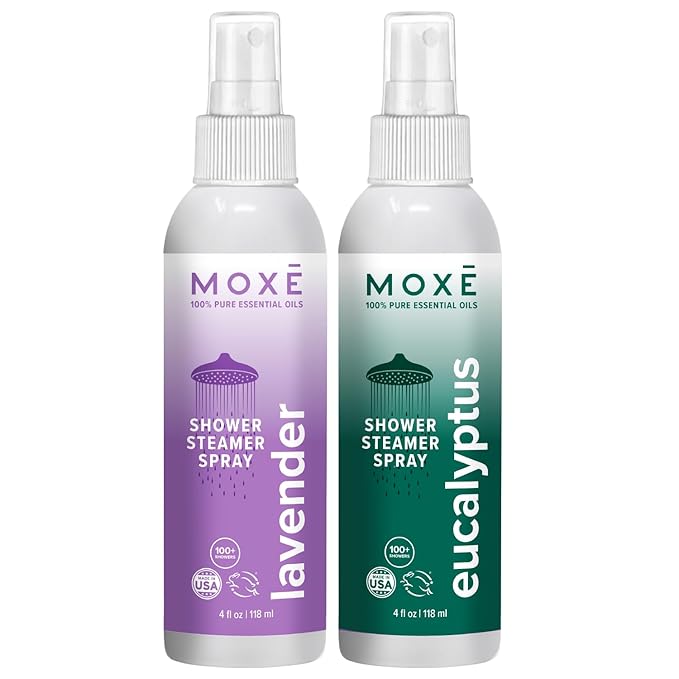 MOXE Shower Mist, Spa Steam Spray, Certified Natural Essential Oils, by MOXE