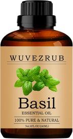 Basil Essential Oil, 240ML Pure and Natural by WUVEZRUB