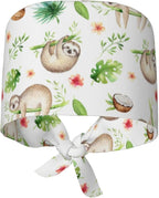 Adjustable Scrub Cap with Buttons & Sweatband, Working Hat with Elastic Tie Back - Image 9