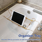 BESTHLS Bathtub Tray Caddy for Luxury Bath Expandable Extra Wide Bath Tub Tray - Image 6
