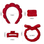 7 Pcs Spa Set, Facial Headband and Wristband Set, Skincare Accessories - Image 6