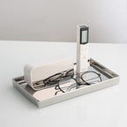 Ceramic Trinket Tray Rectangte Vanity Jewelry Organizer Makeup Mirror Tray - Image 5
