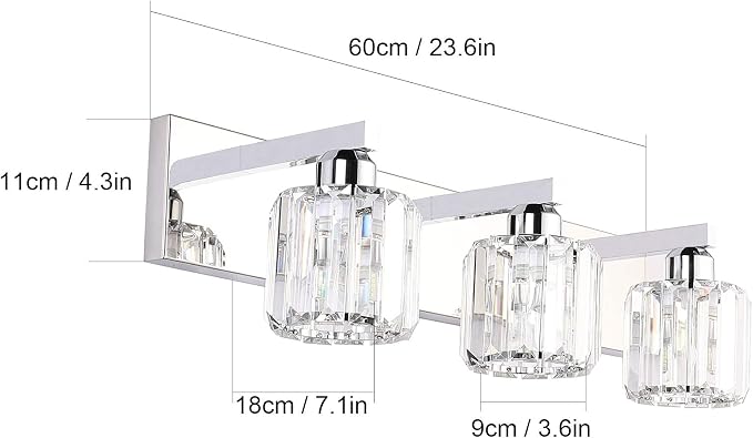 Aipsun Crystal Vanity Light Fixtures Modern Vanity Light - Image 5