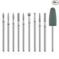 10 PCS Nail Drill Bits Set, Russian Manicure Drill Bits, Cuticle Remover Nail by salbsever