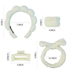 7 Pcs Spa Set, Facial Headband and Wristband Set, Skincare Accessories - Image 6