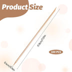 100 PCS 7 Inches Wood Double Heads Cuticle Pusher Stick, Extra Long Orange Wood - Image 2