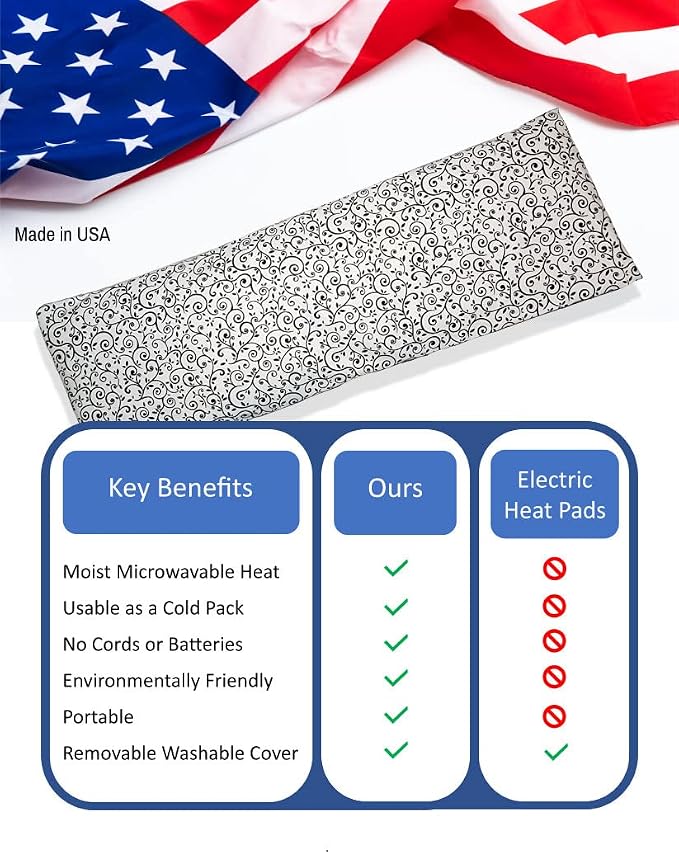 Microwavable Corn Filled Heating Pad and Cold Pack/Washable 100% Cotton Cover - Image 6