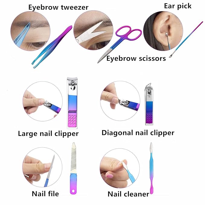 Manicure Set Nail Clipper Set Women Men Travel Manicure Kit Nail Clipper Kit - Image 4