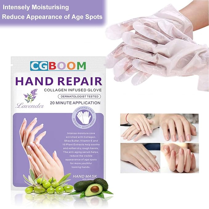 Hand Mask Moisturizing Glove 3 pack, Hand Peel Mask Exfoliating Gloves - Image 2