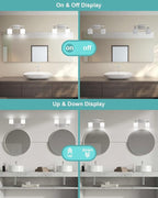 Sailstar Bathroom Light Fixtures 2-Light, Brushed Nickel Vanity Lights Fixtures - Image 4