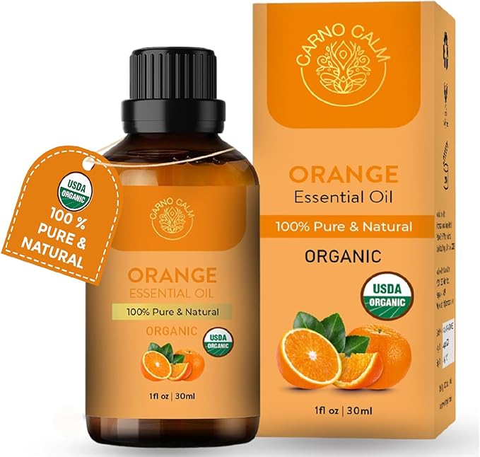 Sweet Orange Essential Oil 30ml | USDA Certified Organic Sweet Orange Oil | by CarnoCalm