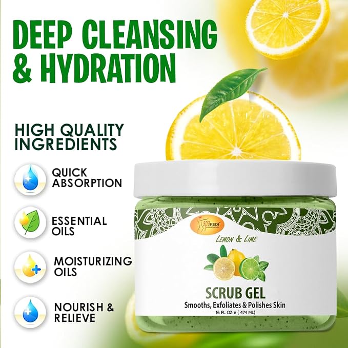 SPA REDI – Exfoliating Scrub Pumice Gel, Lemon & Lime, 16 Oz - Image 5