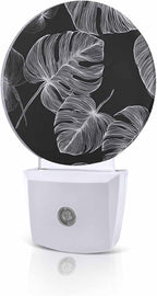 Night Lights Auto Sensor Black Palm Leaves Night Light Summer Tropical Branches by Home+L6