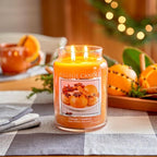 Village Candle Orange Cinnamon Large Glass Apothecary Jar Scented Candle - Image 2