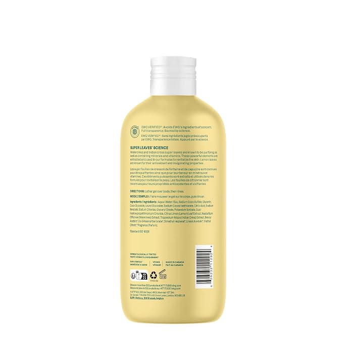 ATTITUDE Body Wash, EWG Verified Shower Gel, Dermatologically Tested, Plant and - Image 10
