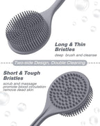 Manmihealth Silicone Back Scrubber & Bath Glove & Face Brush Set, - Image 4