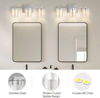 LED Modern Bathroom Light Fixtures Over Mirror, 3-Light Brushed Nickel Vanity - Image 4