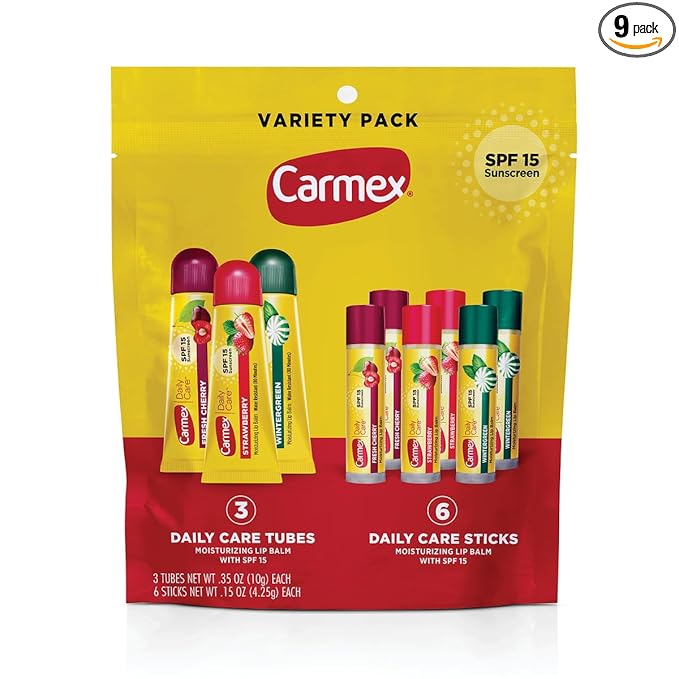 Carmex Daily Care Moisturizing Lip Balm Pack, SPF 15 by Carmex