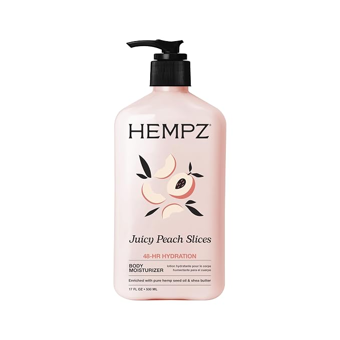 Hempz Juicy Peach Lotion, Hydrating Body Moisturizer, juicy fruit, 17 fl.oz. by Hempz