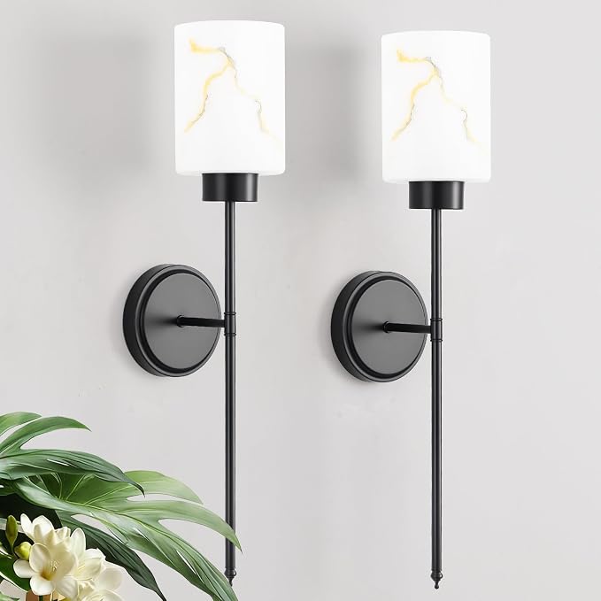 Black Wall Sconces Set of 2 by Mieloxiy