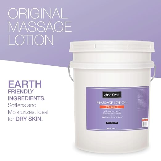 Bon Vital Original Massage Lotion, 5 Gallon Pail – Lightweight, Non-Greasy - Image 3