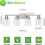 Ascher 4-Light Bathroom Light Fixtures, Modern Vanity Lights - Image 6